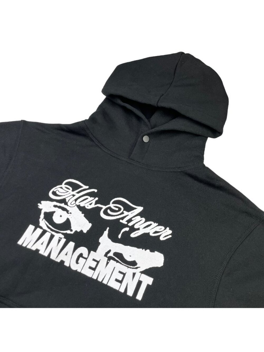 Ideologie Men’s "Has Anger Management" Hoodie Sweatshirt Black • USA • Small